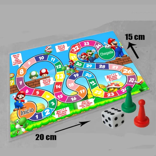 Jogo de Tabuleiro Personalizado do Super Mario