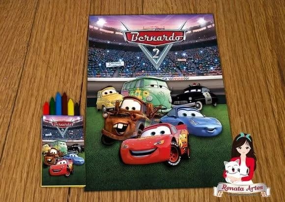 Revista de Colorir com Giz Carros