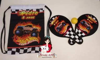 Mochila Ping Pong Tema Hot Wheels Monster Truck
