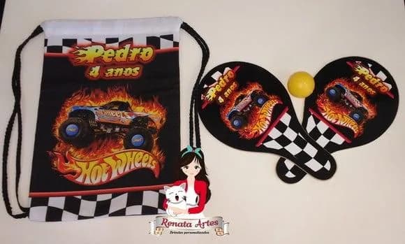 Mochila Ping Pong Tema Hot Wheels Monster Truck