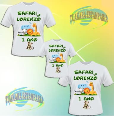 Kit 3 Camisetas - Safari