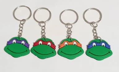 Chaveiro Tartarugas Variados Pacote com 8 Unidades