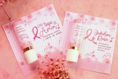 Cartão com Manteiga de Cacau Outubro Rosa