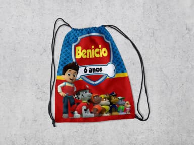 Mochilinha Personalizada para lembrancinhas Patrulha Canina