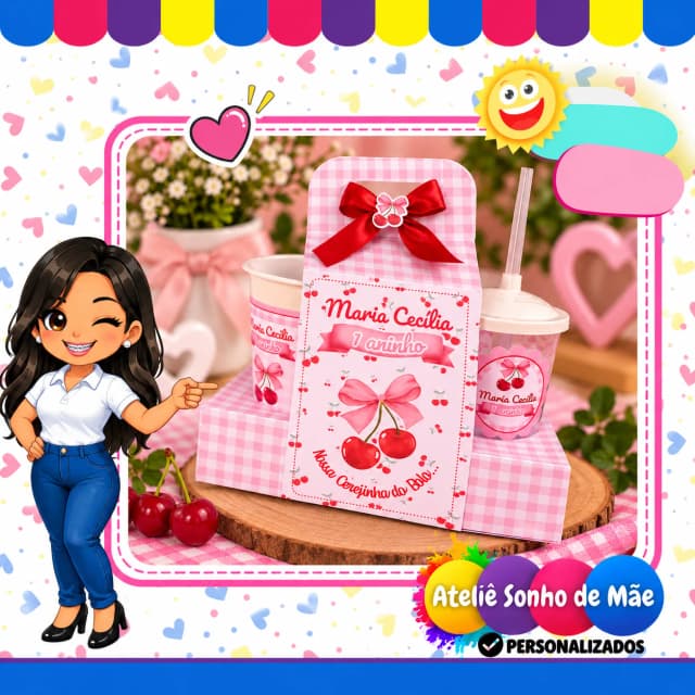 Kit Festa Personalizado Cerejinha do Bolo – Cineminha