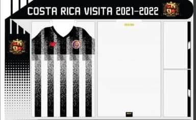 Vetor Da Camisa Costa Rica Visita 2021-2022
