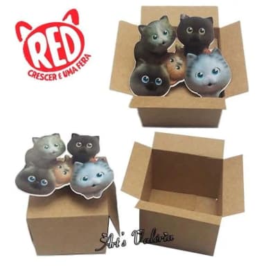 Caixa com Gatinhos RED: Crescer é uma Fera