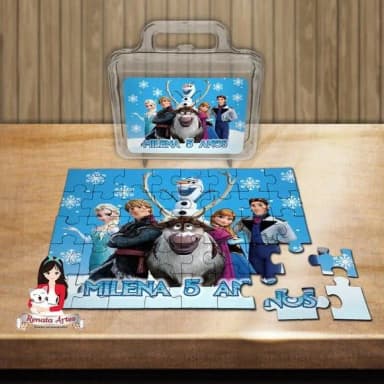 Quebra Cabeça Personalizado na Maleta Frozen