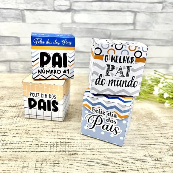Caixa 1 Doce ou Bombom Dia dos Pais - Enviado Desmontado