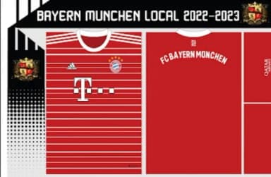 Vetor Da Camisa Do Bayer De Munchen 2022/2023