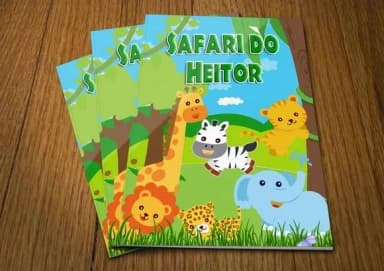 Revista de Colorir com Giz Safari Baby