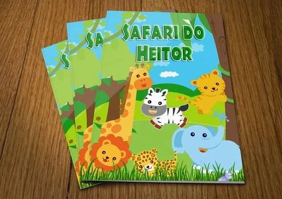Revista de Colorir com Giz Safari Baby