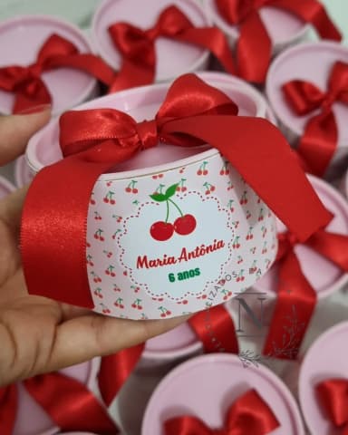 Lembrancinha cerejinha tubolata 5x8