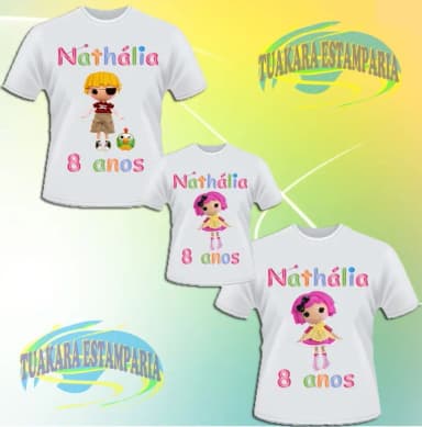 Kit 3 Camisetas - Lalaloopsy