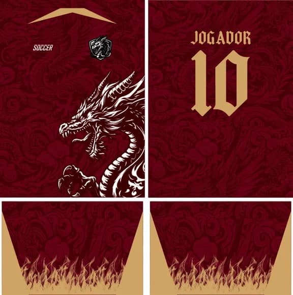 Arte Vetor Camisa Interclasse Dragão 340
