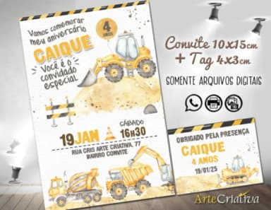 Convite Digital C/tag Construtor 7