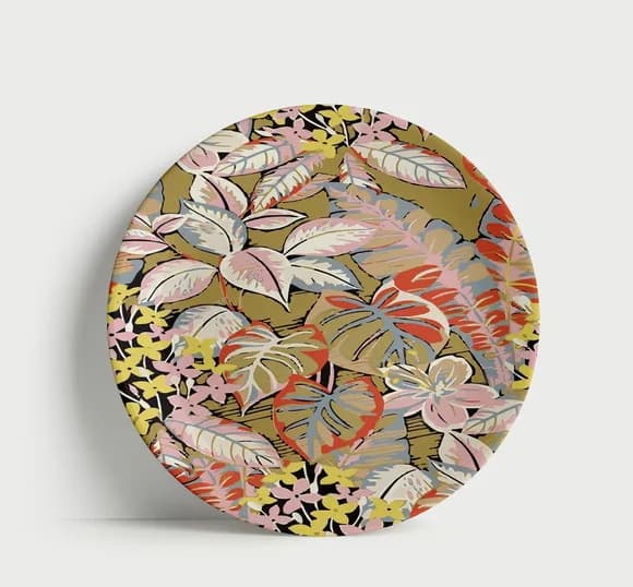 Prato Decorativo Tropical 21 cm - Decoração Mesa ou Parede