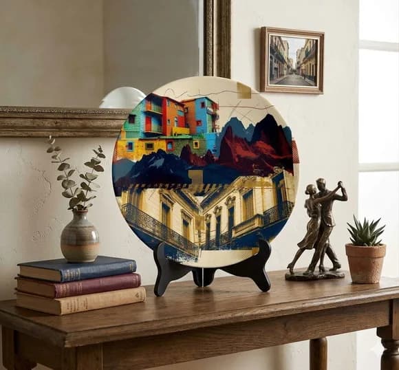 Prato Porcelana Argentina 21cm - Caminito e Cordilheira