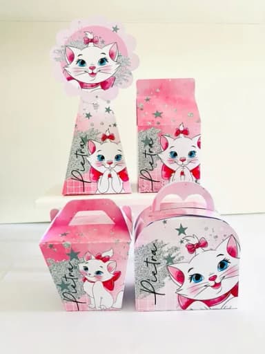 Kit 60 Lembrancinhas Gatinha Marie