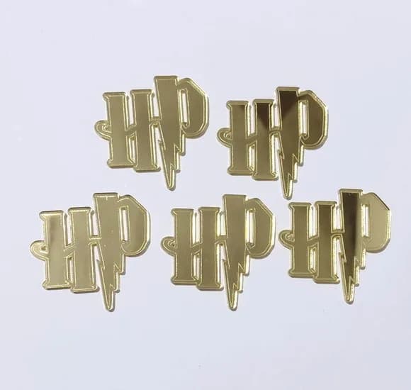 Aplique Hp Harry Potter 3,5cm Acrilico Pacote com 10 Unidade