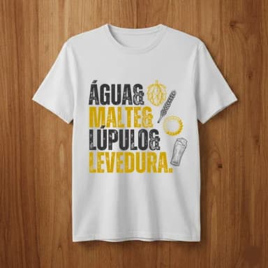 Camiseta Água, Malte, Lúpulo e Levedura Lei da Pureza