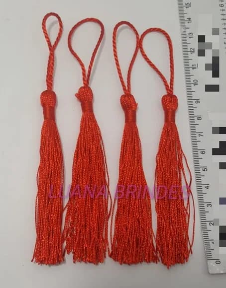Pingentes Tassel de Seda Vermelha Pct 10 Unidades