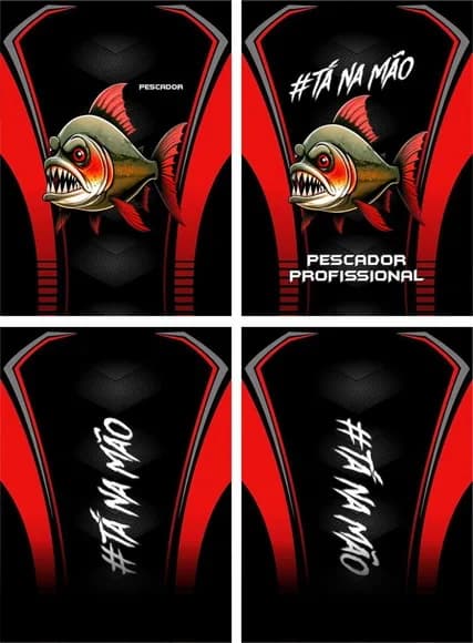 Arte Vetor Camisa Pesca-mod-0103