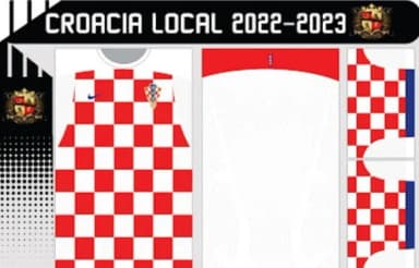 Vetor Da Camisa Da Croácia 2022/2023