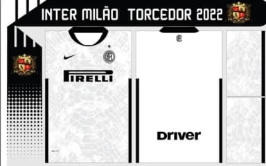 Vetor Da Camisa Inter Milão Torcedor 2022