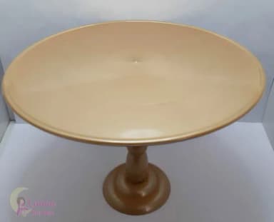 Boleira cor Dourada de Plástico - 28cm - 1 unidade.