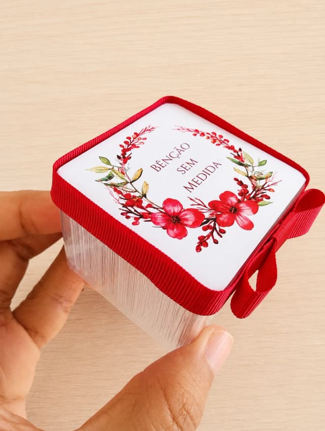 100 Caixinhas de Promessas Acrílico /lembrancinhas personalizadas