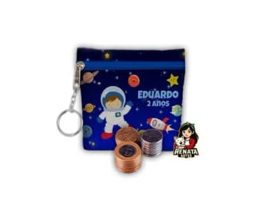 Chaveiro Porta Moedas Personalizado Astronauta