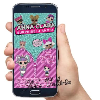 Convite Digital LOL Surprise para WhatsApp