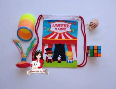 Mochila Brinquedos Retrô Tema Circo