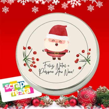 Latinhas 5x1 para Lembrancinhas de Natal Papai Noel Cute