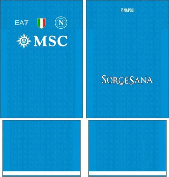 Arte Vetor Camisa Napoli Local 2025-2026