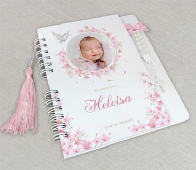 Lembrança Para Batizado Com Fotos Do Bebê - Livro De Orações
