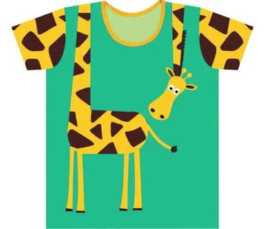 Camiseta Infantil Girafa