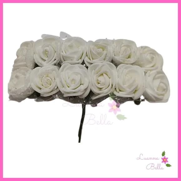 Buque de Flor Branco em EVA - Pct c/ 2 Buques
