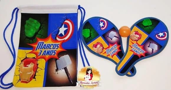 Mochila Ping Pong Tema Vingadores