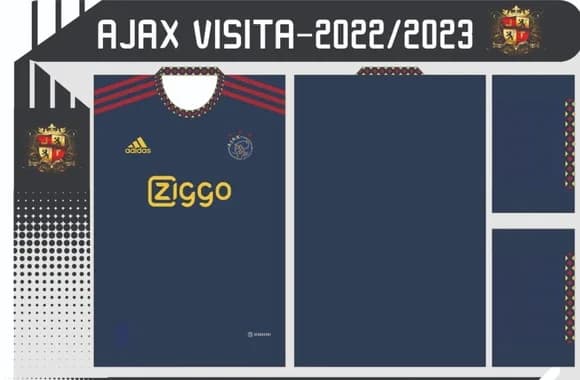 Vetor Camisa Do Ajax 2022-2023