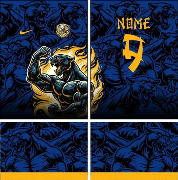 Arte Vetor Camisa Interclasse Pantera 282