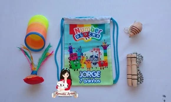 Mochila Boa Infância Personalizada Tema Numberblocks