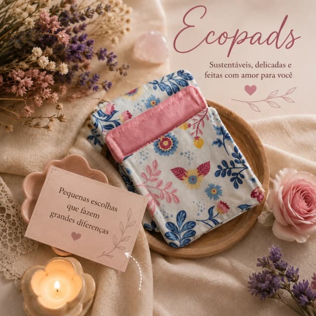 Kit Ecopads Reutilizáveis em Tecido