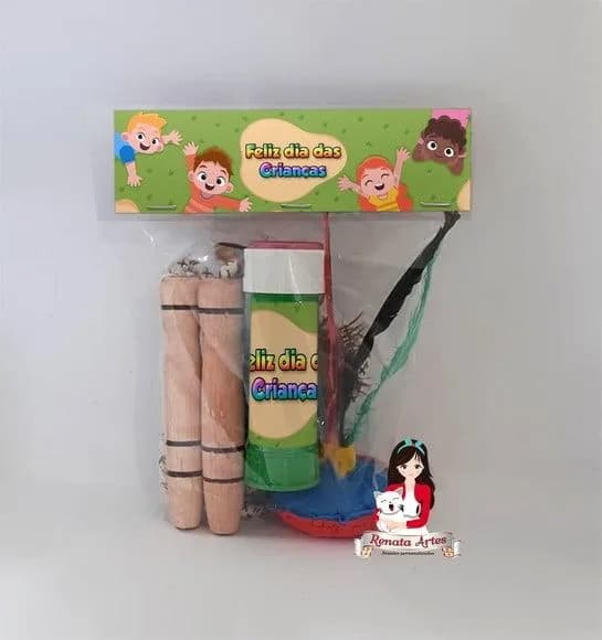 Kit Lembrancinha com Bolha de Sabão Dia das Crianças