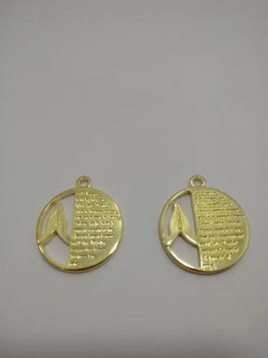 Medalhao Pai Nosso Metal Dourado - 3 unidades
