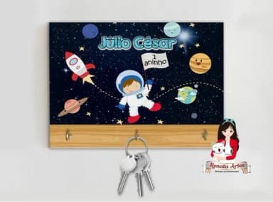 Porta Chaves Personalizado Astronauta