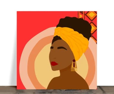 Azulejo Decorativo Afro 15x15 cm com Suporte