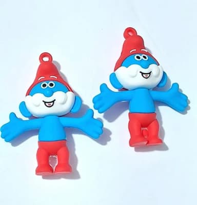 Pigente Papai Smurfs Emborrachado Pacote com 2 Unidades