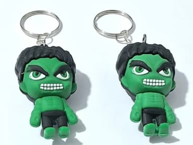 Chaveiro Hulk 3d Emborrachado Pacote com 2 Unidades